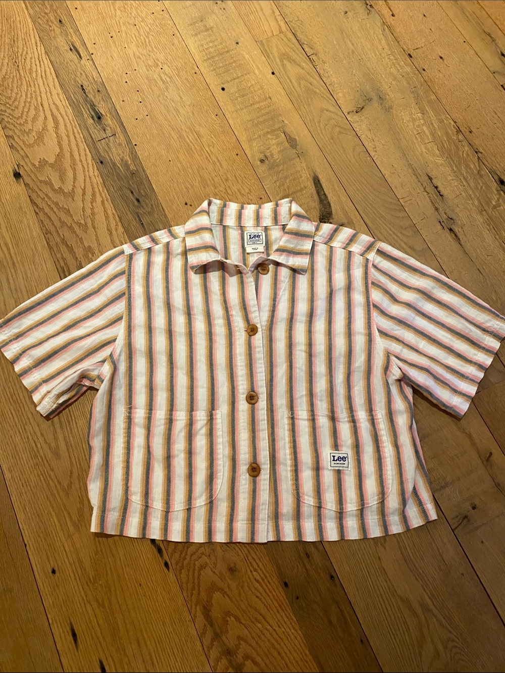 Lee Workwear Oversized Camp Striped S/S Button Up Shirt SAMPLE (SP24)
